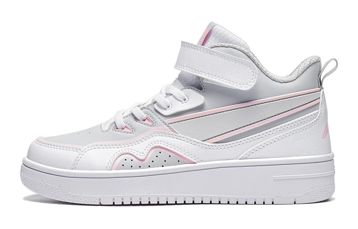 Li Ning YOUNG 937 Cushioning Abrasion Resistant Cushioning, Wear Resistant Kids Lifestyle Shoes White Gray Teenagers YKCT152-12 31