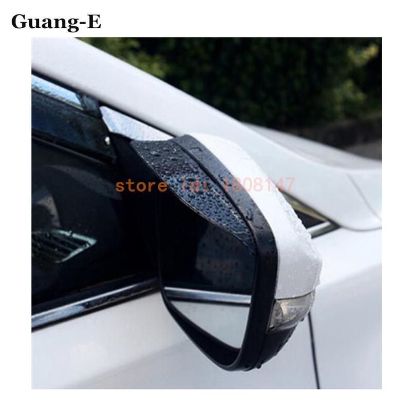 Car Rear Rearview Glass Mirror Trim For Subaru Outback 2015 2016 2017 2018 Rain Eyebrow Shield Sun Visor Shade Frame