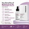 Freeskin 0.3% Retinol Face Serum for Anti-Aging | Reduces Fine Lines, Wrinkles & Dark Spots | Beginner-Friendly Retinol with Vitamin E | For All Sk