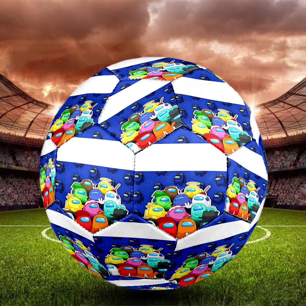 Among Us Print Size 5 Soccer Ball, Standard Match Football for Sports Game and Team Practice, Ideal Gift for Soccer Fans