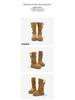 Botas de Nieve Altas Grises para Mujer 2025 para Todas las Estaciones con Suela Gruesa y Forro de Terciopelo - Estilo Algodón de Media Pantorrilla