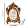 Retro Picture Frame Embossed Photo DIY European Tabletop Decoration Holder for Countertop