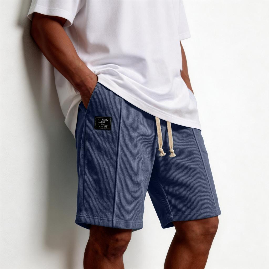 Men's Loose-fitting Casual Plain Corduroy Pants Men's Comfortable And Breathable Sports Shorts