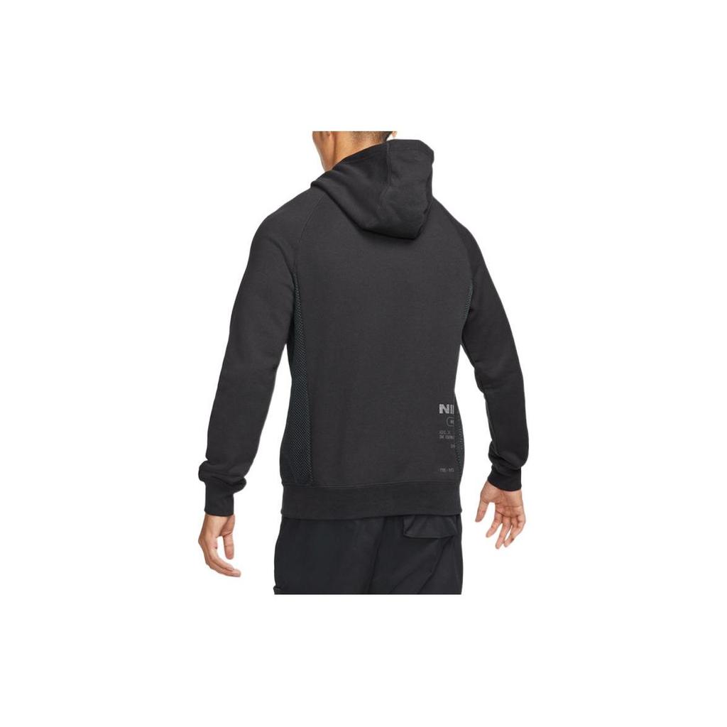 Nike Solid Logo Double Zip Pocket Hoodie Men Hoodie Black DD5926-010