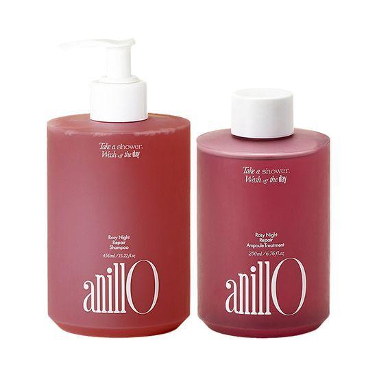 ANILLO Rosy Night Repair 3-piece set (shampoo + ampoule treatment + essence)