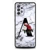 Letters Flower English Marble Phone Case For Samsung A17 A07 A55 A35 A25 A15 A05 A33 A31 A23 A21s A13 A41 A73 A53 A51 A71 Cover