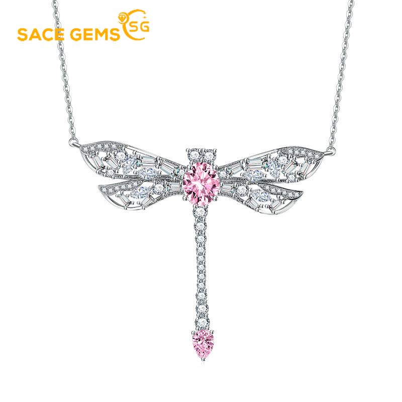 SACE GEMS женское ожерелье кулон медный сплав циркон модный подарок розовый