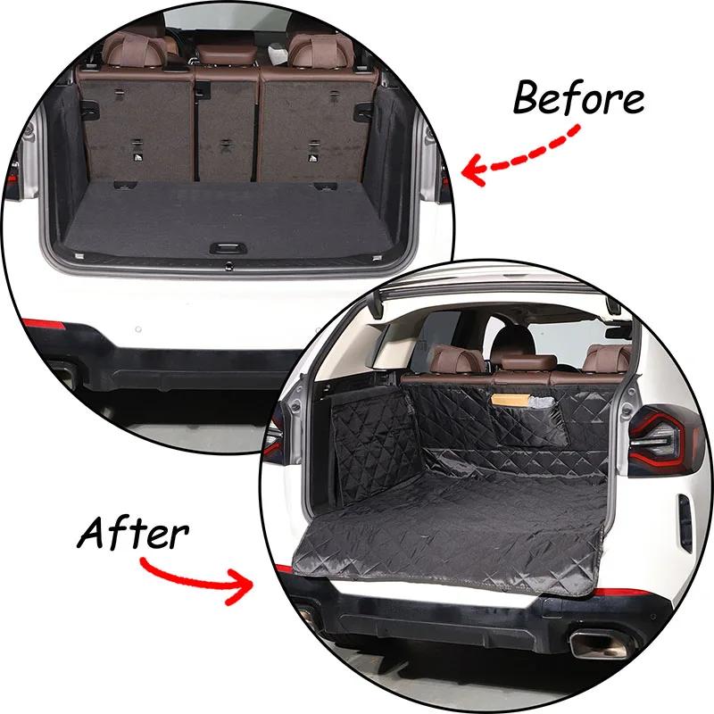 For BMW X3 F25 G01 2011-2025 Trunk Mat Tarpaulin Waterproof Oxford Cloth Dog Cat Back Seat Covers Car Protection Blanket