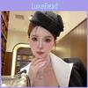 Elegant Wool Blend Hat With Bowknot And Lace For Fall Winter Fashion Women