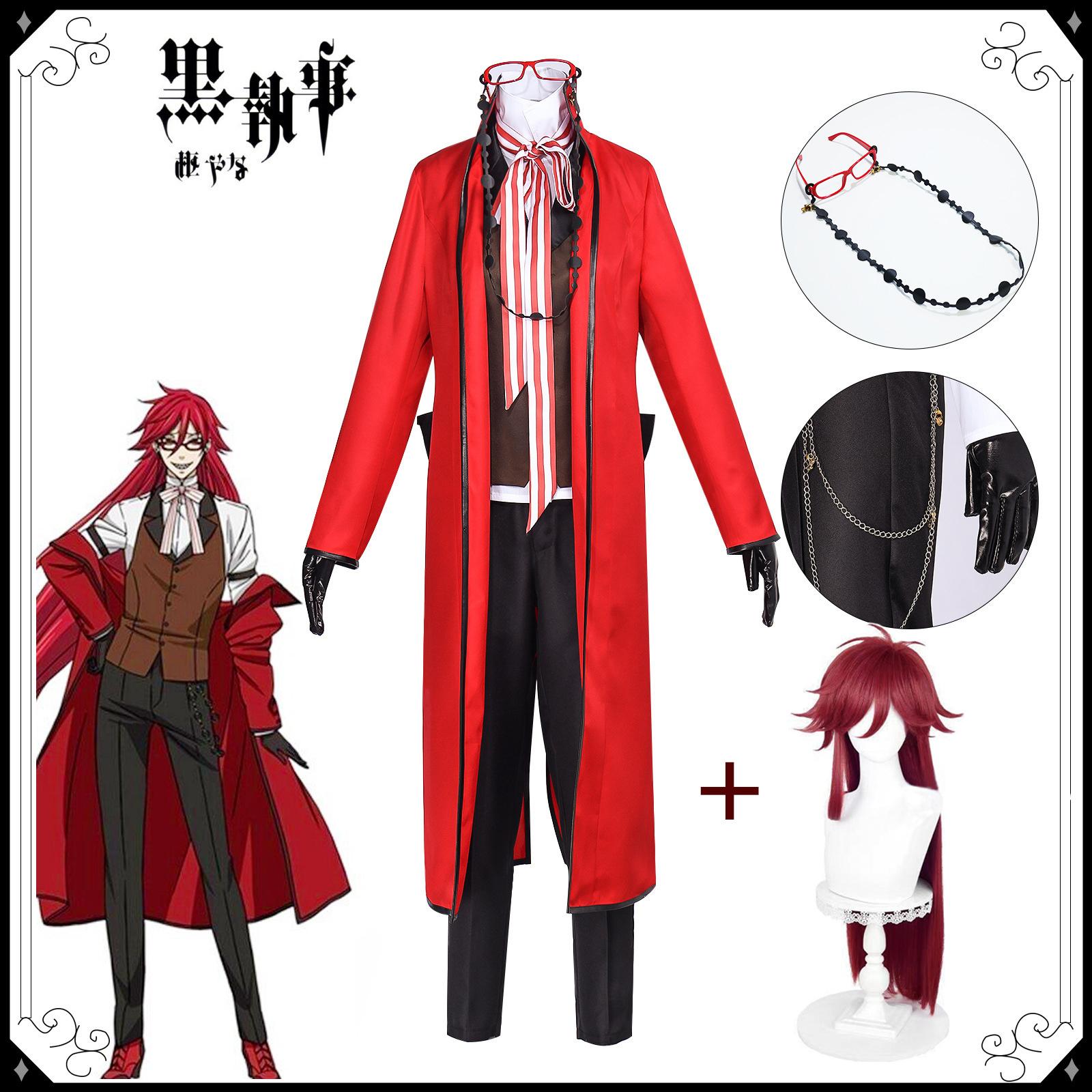 Melnais kamieris Grells Sutklifs Mikaēlis Cosplay