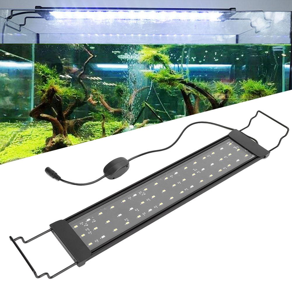 Ultradünne dehnbare Aquarium Aquarium Aluminiumlegierung blau weißes Licht LED Lampe