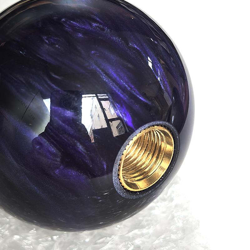 Premium Acrylic Round Ball Knob Comfort Grip Gear Shift Knob With 3 Copper Adapters For Most Cars Interior Accessories