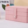PU Jewelry Packing Bag Multilayer Square Jewelry Box Simple Jewelry Storage Case  Travel