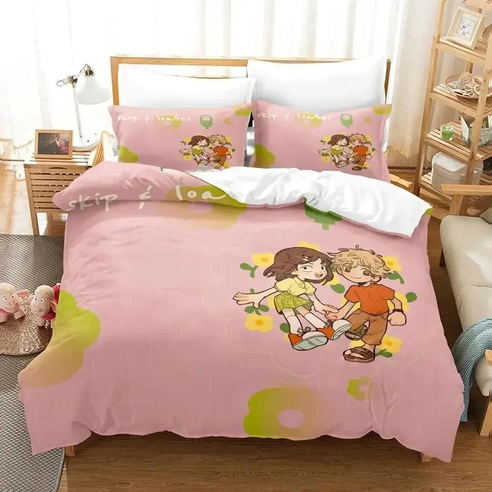 

Comforter Skip And Loafer Bedding Set Single Twin Full Queen King Size Bed Set Adult Kid Bedroom S 3D Anime Bed Comforter (quilt)-EU Single(135*200cm)3pcs