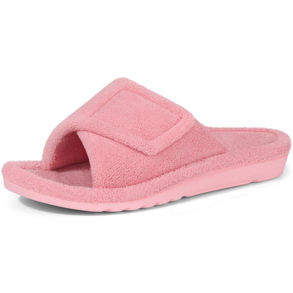 Fashion Crestar Women' Slippers Winter Fashion Open Toe Fluffy Solid Color House Slippers New Indoor and Outdoor Antiskid Cotton Shoes