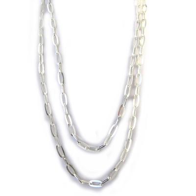 [L9670] - Silver 'Choreography' Designer Necklace