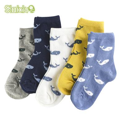 Vertily Childrens Cartoon Mesh Breathable Sweat Socks Short Socks Five Pairs A Pack Kids Infant Baby Boys Girls Breathable Cartoon Animals Anti-Slip 5 Pairs Socks