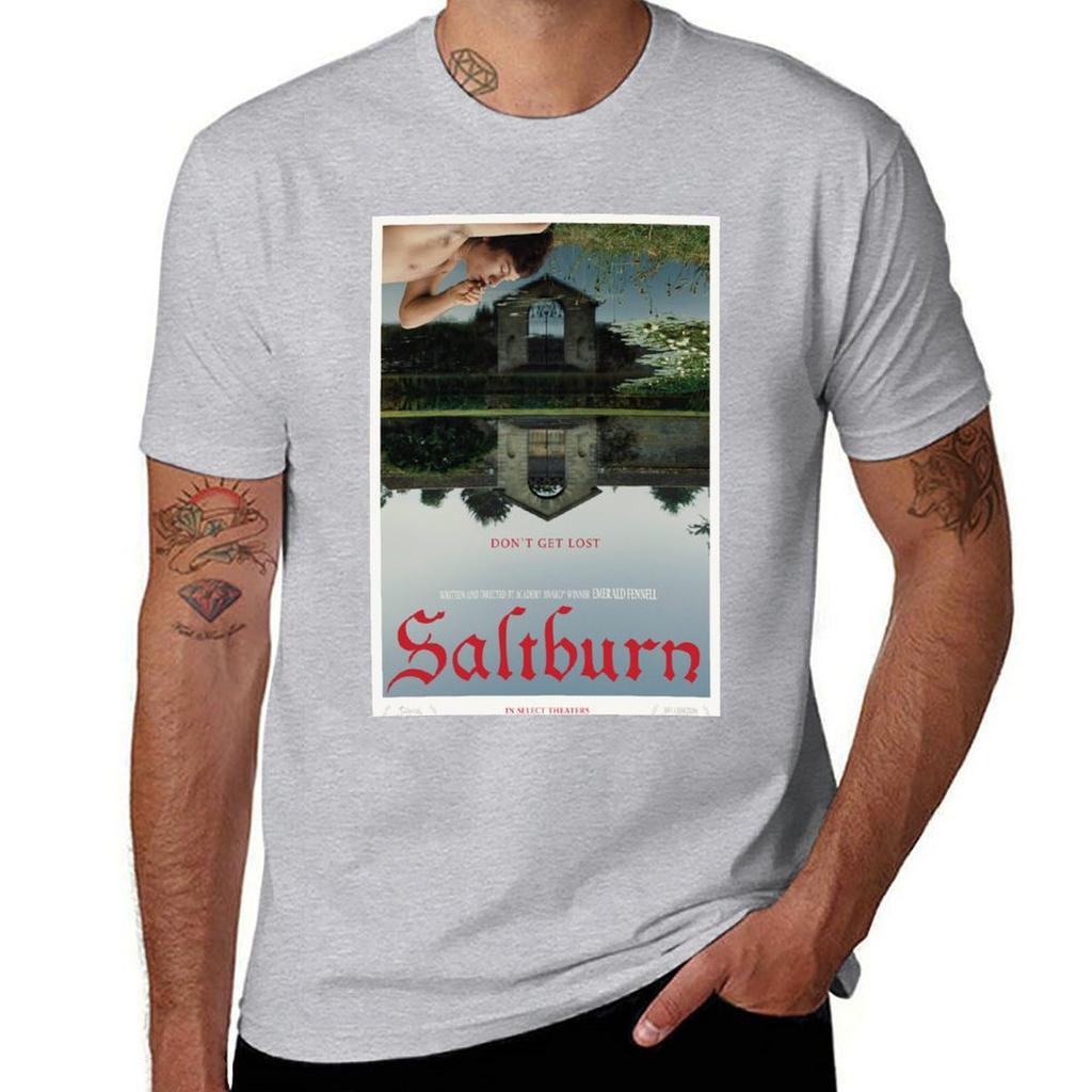 Saltburn Film Movie Poster Tshirt Kawaii Clothes Quick Drying Oversizeds Unisexs Tshirts
