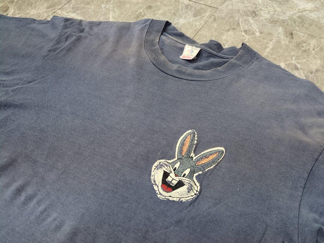 

[USED] Faded USA-made Bugs Bunny 90s single-stitch vintage T-shirt