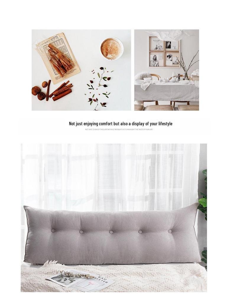 Korean Velvet Nordic Triangle Headboard Cushion: Removable, Washable, Tatami Soft Pack, Lumbar Support, Large Backrest Pillow