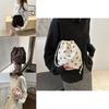 Elegant Summer Commuter Bucket Bag Featuring Stylish Design And Polyester Lining