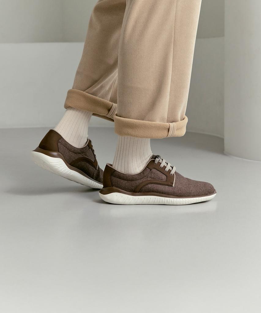 Ksns Urban Trek Wool Rib, Brown - Barefoot Shoes [Men'S]