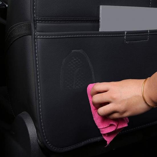 1Pc Car Seat Anti Kick Pad Mat PU Leather Storage Cover Protector Accessories