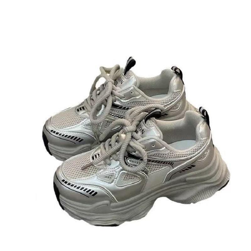 Thick Soled Sports Shoes for Women's 2025 Spring and Autumn New Anti Slip Thick Soled Sports Shoes Versatile Casual Sports Shoes