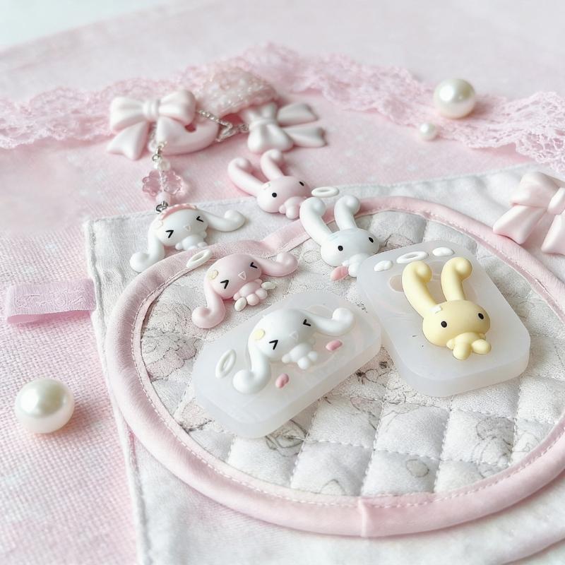 Silicone Craft Mold Rabbit Shape For Creating Handmade Accessories Phone Charm And Resin Art Projects