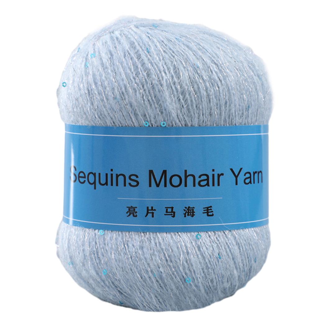 Sequins Beaded Yarn for Hand Knitting and Crocheting Soft Warm and Versatile Fluffiness Cozy for Hats Gloves Shawls