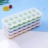 1Pc Silicone Ice Cube Mold Easy-Release Flexible Mold With Spill-Resistant Removable Reusable Lidstackable Ice Tray With Cover