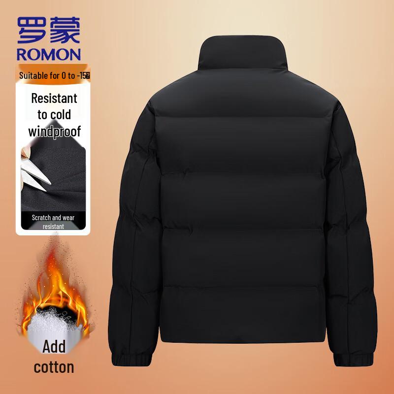 ROMON Men's Stand Collar Thick Padded Jacket