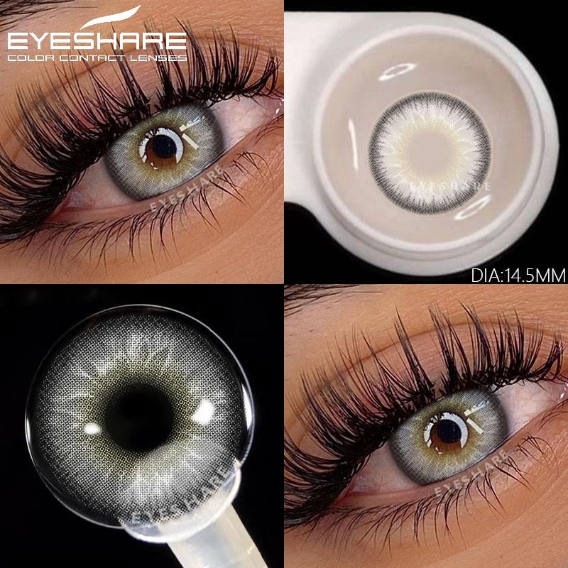 1 Pair New Colorful Contact Lenses for Eyes Blue Eye Lenses Beautiful Pupil Yearly Gray Lenses Cosmetic Green Contacts