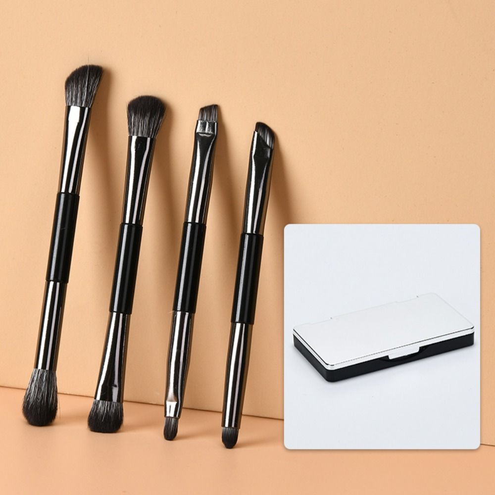Double-ended Eyeshadow Brushes Set Eyebrow Pencil Eyeliner Brushes Travel Makeup Brush Set Multifunction