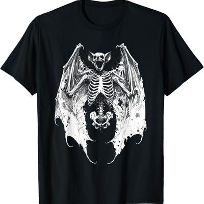 Horror Vampire Bat Skeleton Goth Gothic Vampirecore Dark T-Shirt