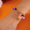 Halloween Cute Ghost Pumpkin Bat Charm Bracelet for Women Men Gold Color Metal Chain Enamel Bracelet Funny Festival Jewelry Gift