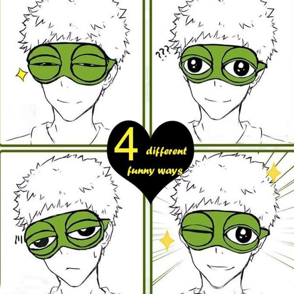 Cartoon Plush Frog Sleep Eye Mask Skin-friendly Sleeping Eye Cover Plush Sleep Mask  Travel Nap