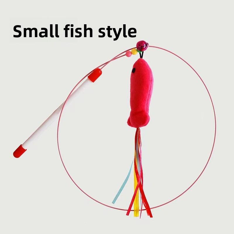 1pc A Bell Cat Toy with A High-toughness, Dual-color Feather Steel Wire for Cats To Play With
