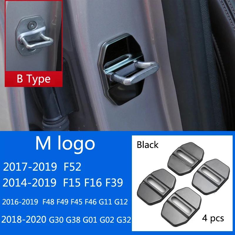 For BMW 1 3 4 5 7 Series X5 X6 F30 F10 F15 F16 F34 F07 F01 F15 F16 Sticker Protection Decoration Accessories Car Door Lock Cover B Type Black