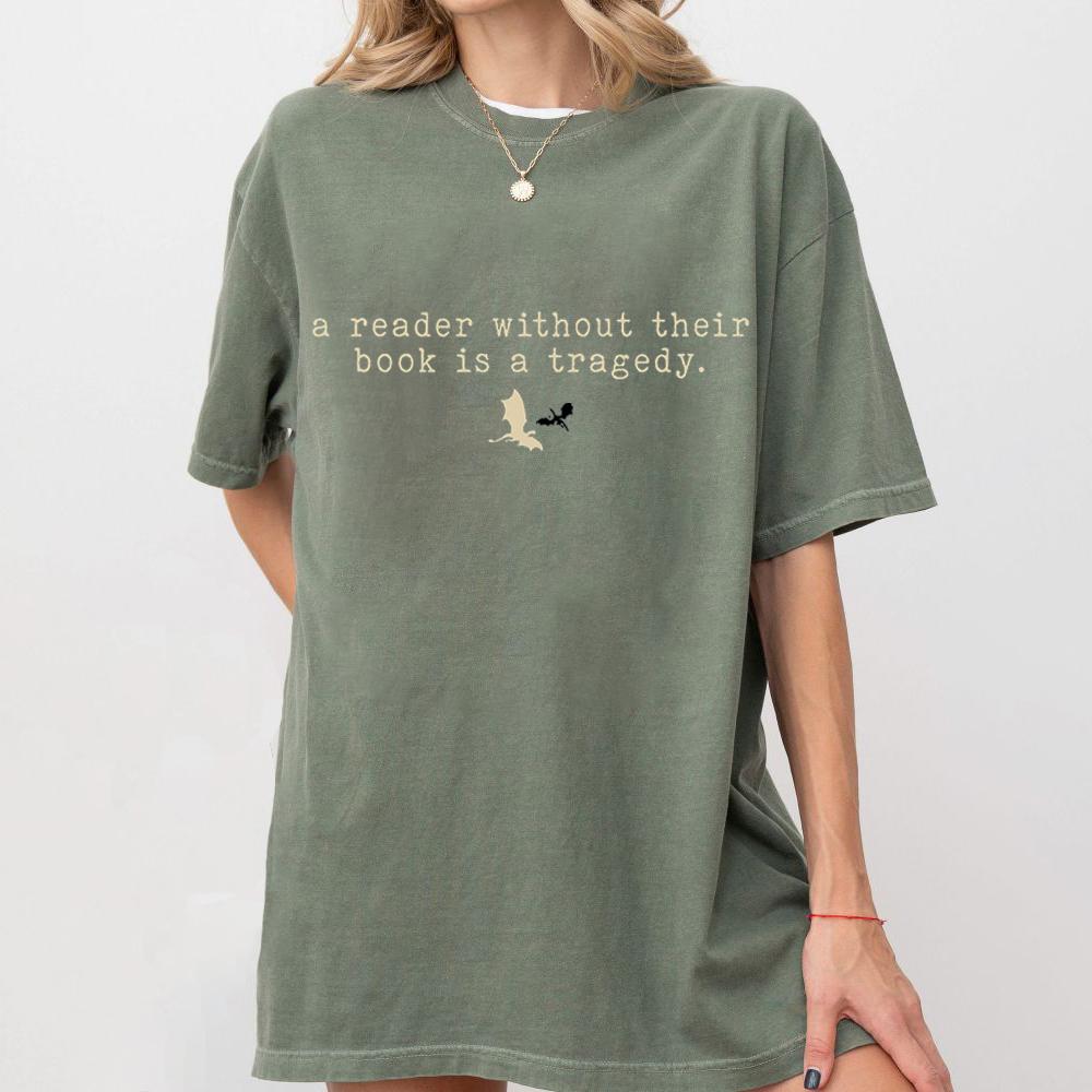 Vintage Dragon Rider Print Shirt Reader Fourth Wing Without Their Book Bookish Lover Tshirt Short Sleeve Y2K Top Streetwear