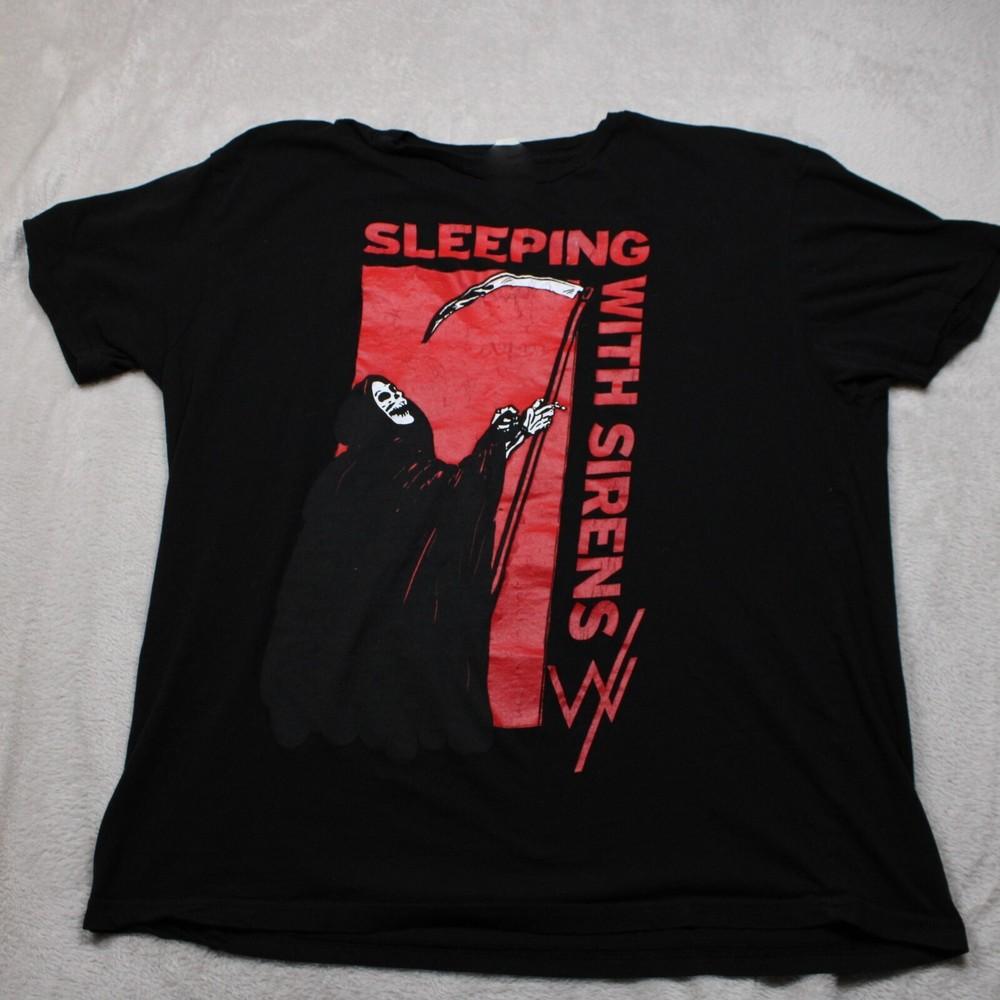Sleeping With Sirens Band Grim Reaper Unisex Cotton T-Shirt S-4XL BT1115 Unisex T-Shirt XXXL