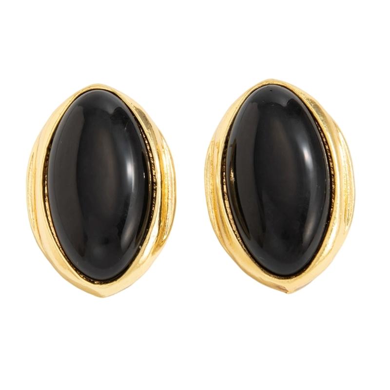 Resin Oval Studs Earrings for Women Geometric Fashion Jewelry Ear Accessories for Casual and Formal Occasions