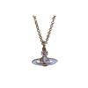 Neil Saturn Design Necklace Women Necklace Gold Purple 6302039P02R120CN