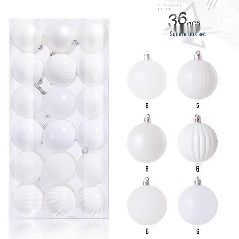 36 Electroplated Plastic Christmas Ball Ornaments for Tree and Window Decoration