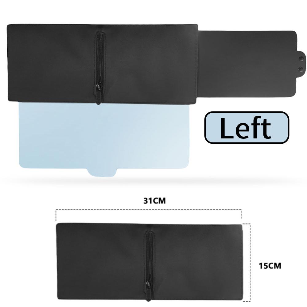 Polarized Sun Visor with Zipper Slider Car Sun Visor Extension with PC Lens and Side Sunshade Anti-Glare Car Visor UV-Filtering