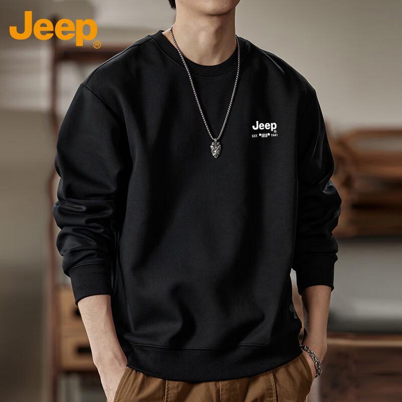 

Jeep Мужской свитшот с длинным рукавом и круглым вырезом свободного кроя XL