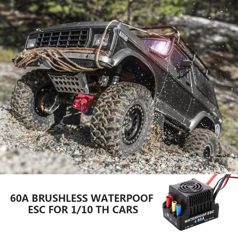 Brushless Electronic Speed Controller RC Waterproof ESC 60A/80A Brushless & Brand New Accessory for 1:10 RC Toy Off-road