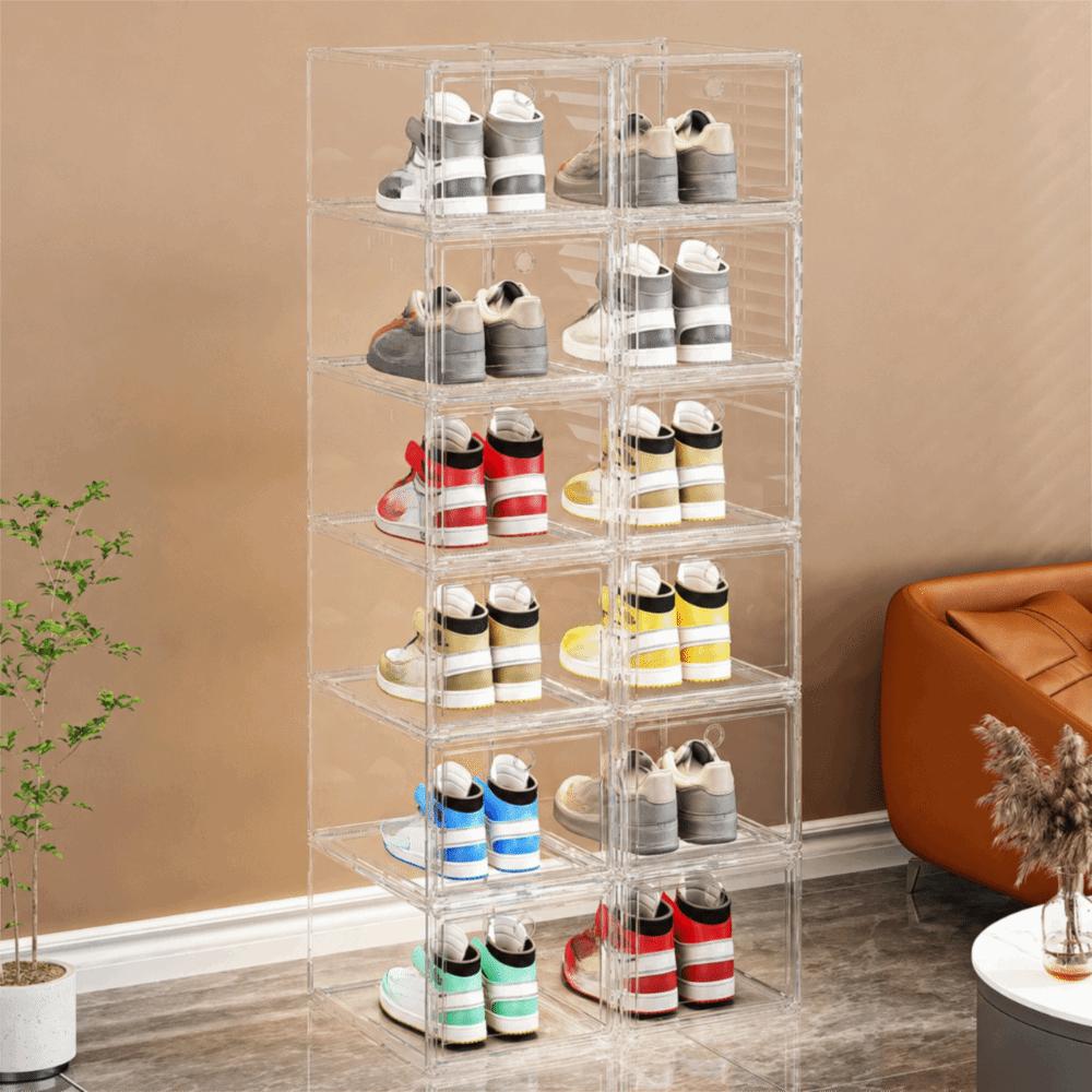 Thickened Shoes Storage Box Plastic Model Display Box Transparent Magnetic Shoe Box  For Home
