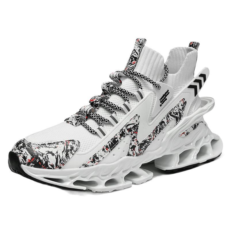 Blade Men's Shoes Breathable Fly-woven Sneakers Male Teenagers Running Shock Absorption Inner Heightening Dad Tide Shoes
