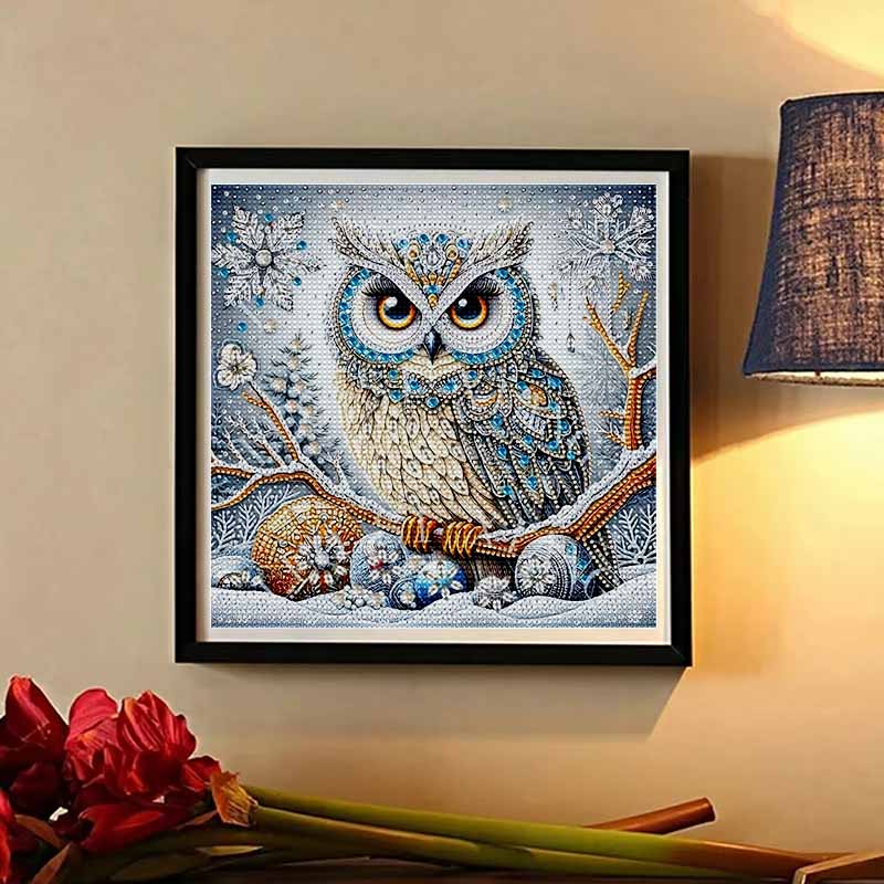 New Arrival 5D DIY Full Circle Diamond Painting "Owl" Embroidery Cross Stitch Home Decor Gift